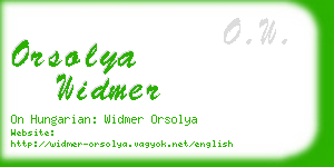 orsolya widmer business card